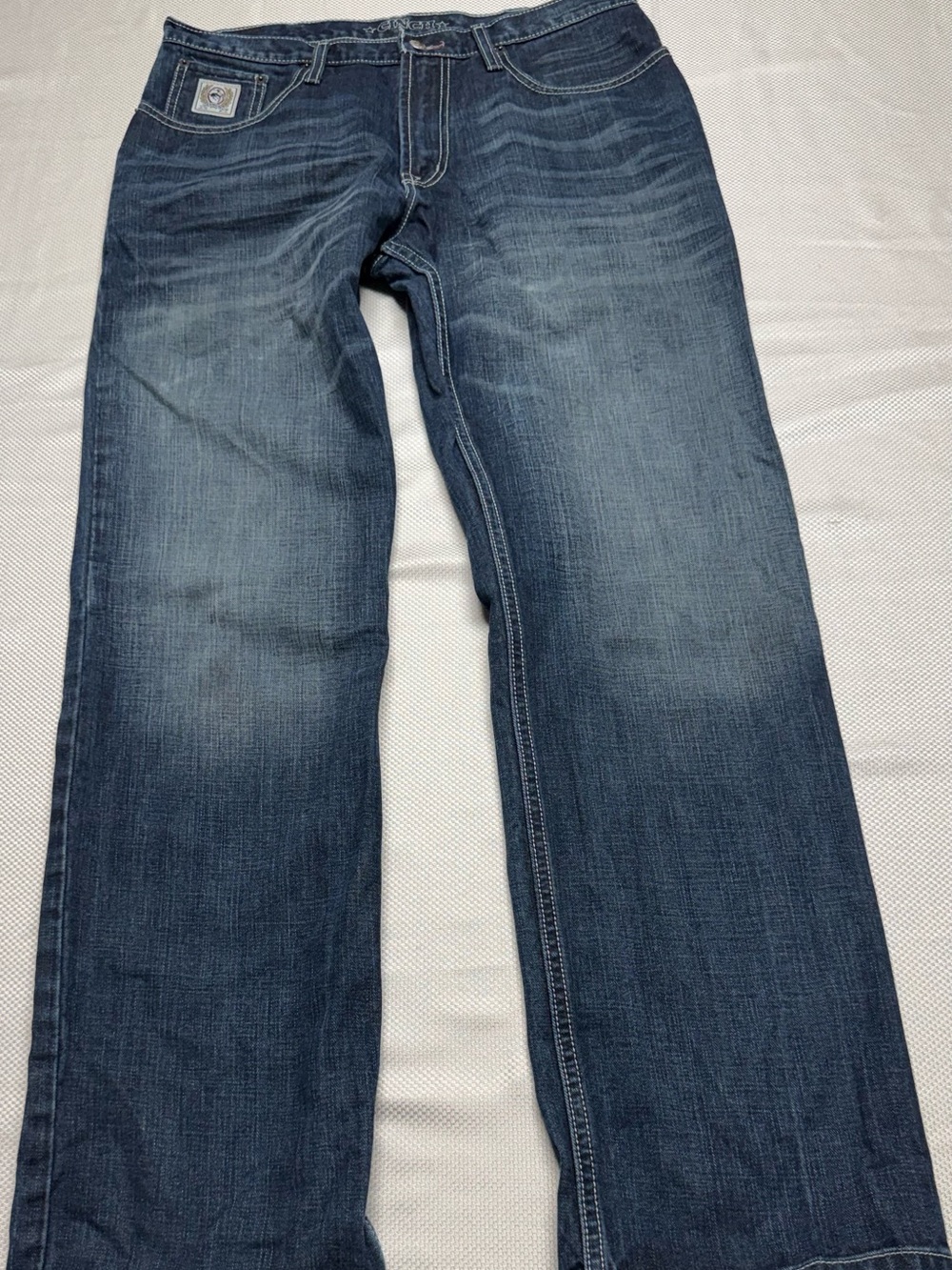 Cinch Men's Bootcut Jeans in Medium Dark Blue Wash